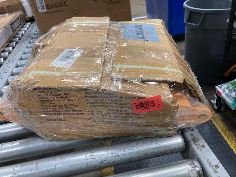 Photo 1 of *HEAVY* *Scratches/damaged box* VEVOR 4PCS Machinery Skates Dollies, 17,637 lb Heavy Duty Equipment Moving Skates with 4 PU Wheels, 360° Rotation Non-Slip Cap, Low-Profile Industrial Mover Rollers for Factory, Warehouse, Workshop