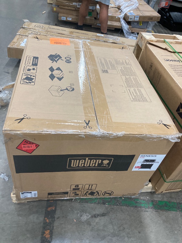 Photo 1 of ***PARTS ONLY-MISSING PIECES*** Weber Genesis E-415 Liquid Propane Gas Grill for Outdoor Cooking, 4 Burners, Black – Porcelain-Enameled Cast-Iron Grates & PureBlu Burners