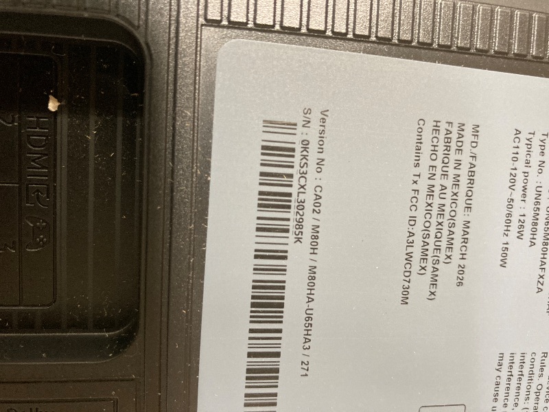 Photo 1 of ** no returns, no refunds** Samsung 65-Inch Class Mini LED M80H Series Samsung Vision AI Smart TV (2026 Model, 65M80H) with AI Mode, Motion Xcelerator 144Hz, Pure Spectrum Color, Auto HDR Remastering, Alexa Built-in, 4K