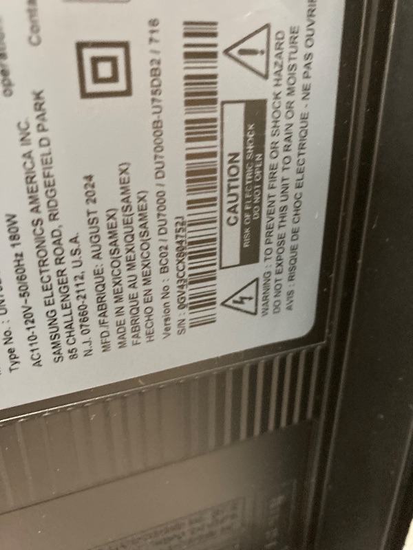 Photo 1 of **no returns, no refunds** Samsung 75-Inch Class QLED Q7F Series Samsung Vision AI Smart TV (2025 Model, 75Q7F) Quantum HDR, Object Tracking Sound Lite, Q4 AI Gen1 Processor, 4K upscaling, Gaming Hub, Alexa Built-in