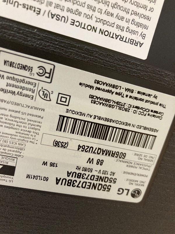 Photo 1 of ** no refunds no returns* LG Amazon Exclusive 55-Inch Class QNED AI 4K QNED73 Series Mini LED Smart TV w/AI Sound Pro, HDR10, AI 4K Super Upscaling, Filmmaker Mode, Wow Orchestra, Compatible with Alexa (55QNED73BUA, 2026)