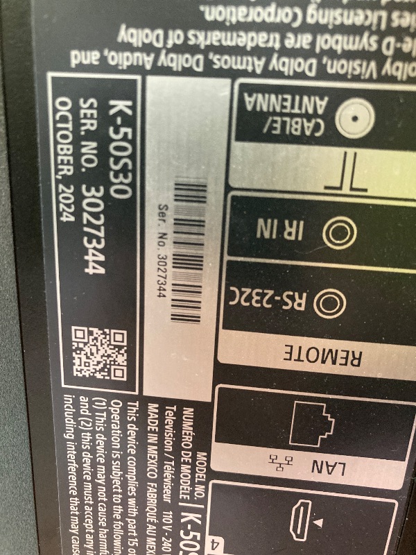 Photo 1 of ** no refunds, no returns** Sony 50-Inch Class 4K Ultra HD BRAVIA 3 LED Smart TV with Google TV, Dolby Vision HDR, and Exclusive Features for PlayStation®5 (K-50S30)