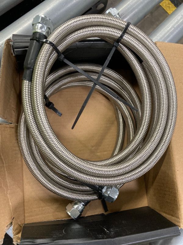 Photo 1 of **HOSES ONLY/MISSING ALL CONNECTORS***6AN 70" Transmission Fluid Oil Cooler Hose Line kit for GM Chevy Transmission 4L80E TH350 TH400 4L60E 700R4 200-4R TR6060 Ford AOD 4R100 4R70W and C5 Stainless Steel Braided PTFE Hose