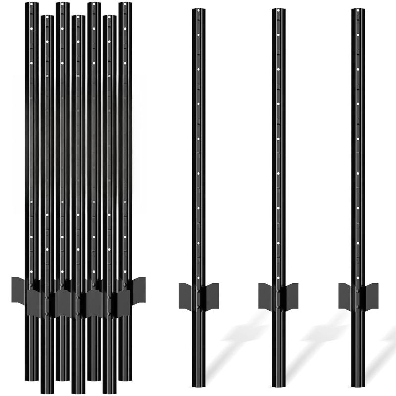 Photo 1 of
10 Pack Garden Fence Posts, 5 Feet Heavy Duty Metal T Post, No Dig Metal Fence Post, Metal Fence Stakes for Wire Fencing, Electric Fence Wire, Temporary Garden Fence, U Post and Corner Anchor Support