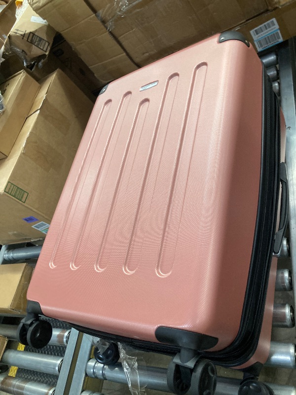 Photo 1 of ***MISSING OINE -SELLING AS IS *** 2 Piece Luggage Sets, Lightweight ABS Suitcase with 4 Spinner Wheels ? TSA Locks, Hardside Carry On Luggage Durable Suitcase Set for Family Travel Business - Rose Gold, 20/24/28