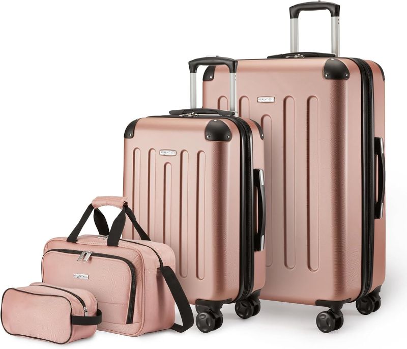 Photo 1 of ***MISSING OINE -SELLING AS IS *** 2 Piece Luggage Sets, Lightweight ABS Suitcase with 4 Spinner Wheels ? TSA Locks, Hardside Carry On Luggage Durable Suitcase Set for Family Travel Business - Rose Gold, 20/24/28