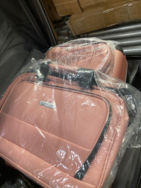 Photo 1 of ***MISSING OINE -SELLING AS IS *** 2 Piece Luggage Sets, Lightweight ABS Suitcase with 4 Spinner Wheels ? TSA Locks, Hardside Carry On Luggage Durable Suitcase Set for Family Travel Business - Rose Gold, 20/24/28
