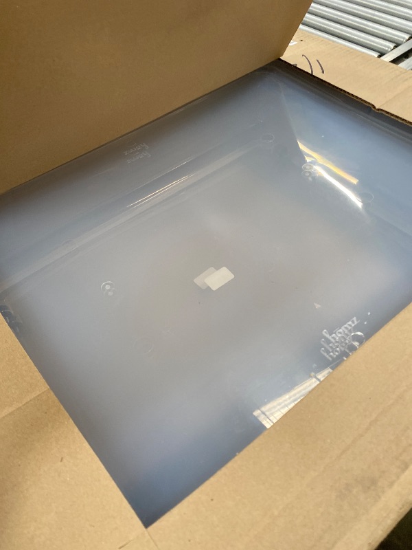 Photo 1 of ***DAMAGED -ONE CRACKED CORNER-SELLING AS IS *** HOMZ 2-Pack Under Bed Storage, Clear Plastic Containers with Lids, 56 Quart, Blue Latch - Stackable Underbed Organizer Bins for Shoes, Bags, Clothes, and Towels
