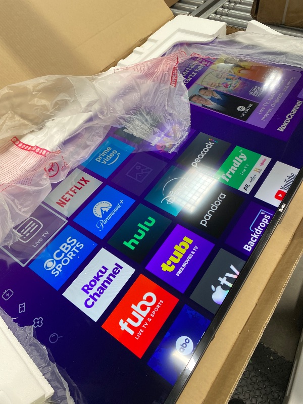 Photo 1 of **** NO RETUN- NO REFOUN**** Roku Smart TV 2026 – 55-Inch Select Series, 4K QLED TV – Roku TV with Voice Remote – Flat Screen QLED Television with Wi-Fi for Streaming Live Local News, Sports, & Movies – Bluetooth Headphone Mode