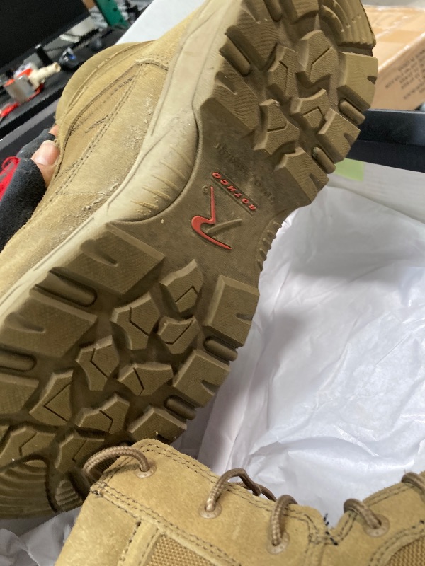 Photo 1 of ***used****Rothco Guardian AR 670-1 Coyote Brown Composite Toe Tactical Boots – 8 Inch – Waterproof Duty Footwear, 10