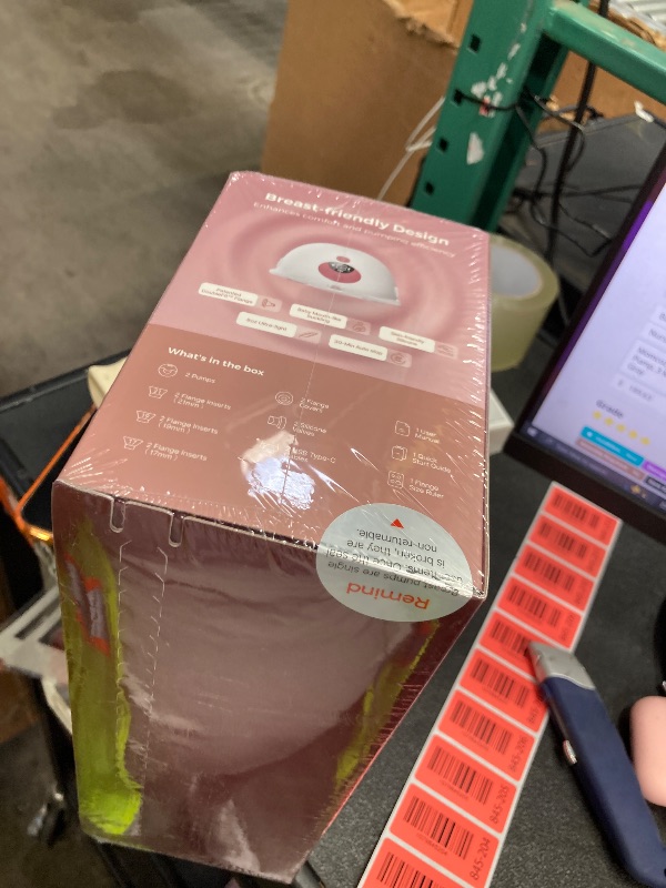 Photo 1 of ****** SEALED BY COMPANY**** Momcozy M5 Smart APP Controlled Wearable Breast Pump, Hands-Free Wireless Electric Pump, 3 Modes 9 Suction Levels, BPA-Free, Portable Lightweight, 24mm Flange, 2-Pack Quill Gray