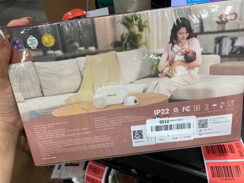 Photo 1 of ****** SEALED BY COMPANY**** Momcozy M5 Smart APP Controlled Wearable Breast Pump, Hands-Free Wireless Electric Pump, 3 Modes 9 Suction Levels, BPA-Free, Portable Lightweight, 24mm Flange, 2-Pack Quill Gray