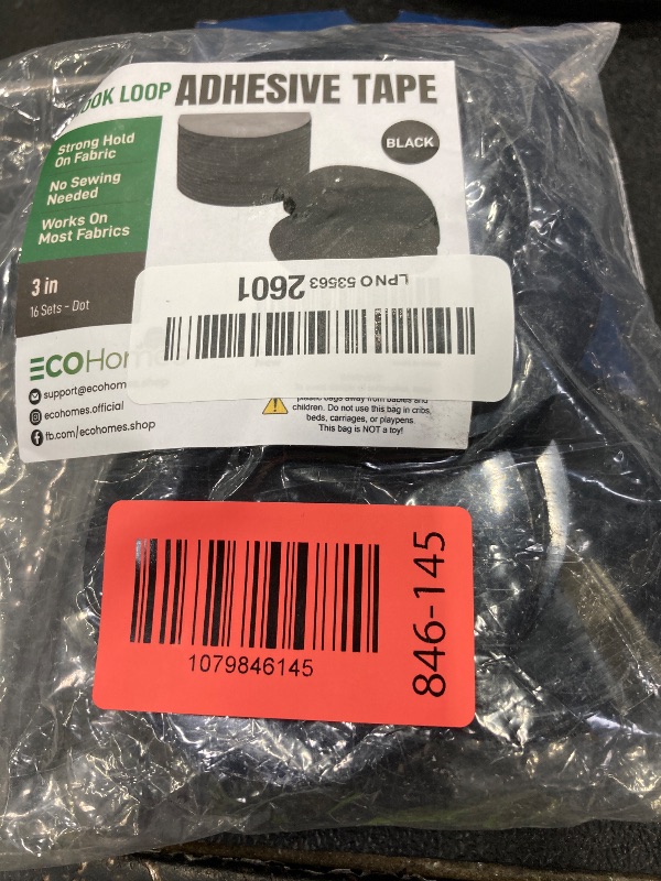 Photo 1 of (3 Inch Dots, 16 Sets) Round Stick On for Fabric Circles, No Sew Sticky Back Strips with Adhesive for Fabric, Clothes, Curtains - Heavy Duty Double Sided Hook and Loop Pants Hem Tape Fasteners