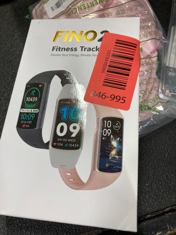 Photo 1 of **MISSING CHARGER***FITVII FINO 2 Slim Fitness Tracker, Smart Watch with Blood Oxygen, Sleep Monitor, 24/7 Heart Rate & Blood Pressure, IP68 Waterproof Health Activity Trackers with Calories Step Counter for Women Men