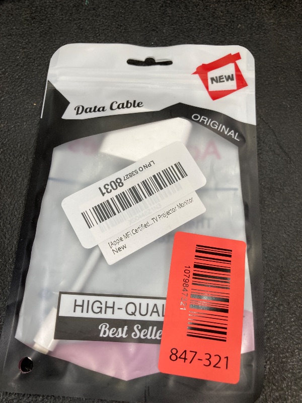 Photo 1 of [Apple MFi Certified] Apple Lightning to HDMI Adapter for iPhone to TV, 1080P Digital AV Adapter Sync Screen Connector Cable Compatible for iPhone 14 13 12 11 XS XR X 8 iPad to HDTV Projector Monitor