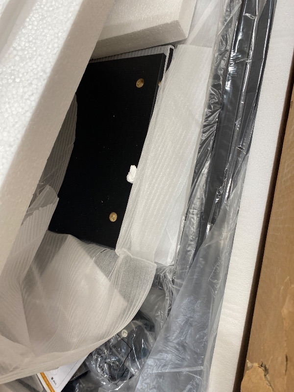 Photo 1 of **MISSING TABLETOP****20-29 Gallon Fish Tank Stand with Power Outlet and Storage Cabinet,Aquarium Stand with Slide-Out Fish Tank Shelf,Heavy Duty Metal Frame and Waterproof Wood,31.5" L x 15.7" W 770LBS Capacity