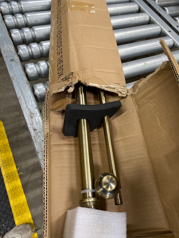 Photo 1 of 1 Inch Double Curtain Rods 36 to 72 Inches, Adjustable Telescoping Window Drapery Rod, Dual Heavy Duty Curtain Rods with Iron-Finials for Sliding Glass Door, Patio, Bedroom, Kitchen, Bronze