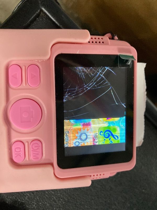 View 2 of **BROKEN SCREEN/PARTS ONLY***Kids Camera Instant Print with Silicone Cover, Creative Gifts for Girls Age 4-12 Birthday Christmas, 1080P Digital Camera Toy with Memory Card - Pink