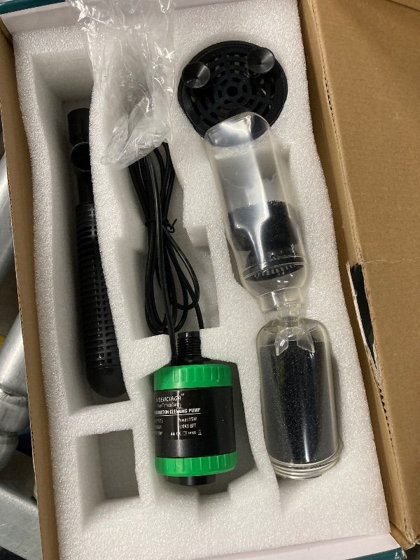 Photo 1 of ***MISSING PIECES SELLING AS PARTS ONLY*** SYSENCIAGA 15W Electric Aquarium Vacuum Gravel Cleaner - Strong Suction, Automatic Water Change, Algae Remover, Sand Wash, Water Shower, Water Circulation & Timed Off (15W)