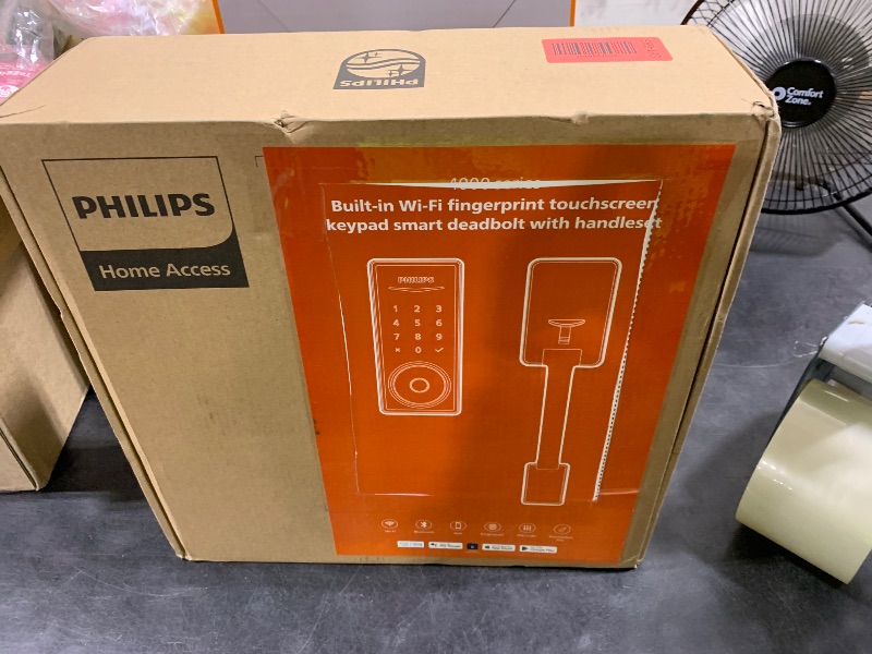 Photo 1 of Philips WiFi Smart Lock with Front Door Handle Set, Built-in WiFi, APP Remote & Voice Control, Fingerprint Keyless Entry Door Lock, Keypad Deadbolt Smart Locks for Front Door, Auto-Lock, Matte Black