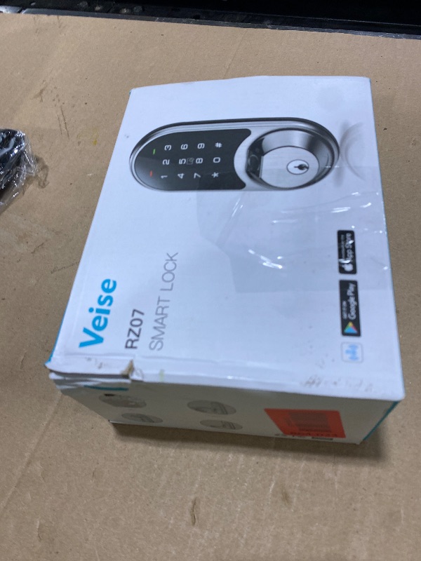 Photo 1 of Veise RZ07 Fingerprint Smart Lock, 7-in-1 Smart Locks for Front Door, Keyless Entry Door Lock with App Control & Auto-Lock, Biometric Electronic Touchscreen Keypad Deadbolt, Satin Nickel