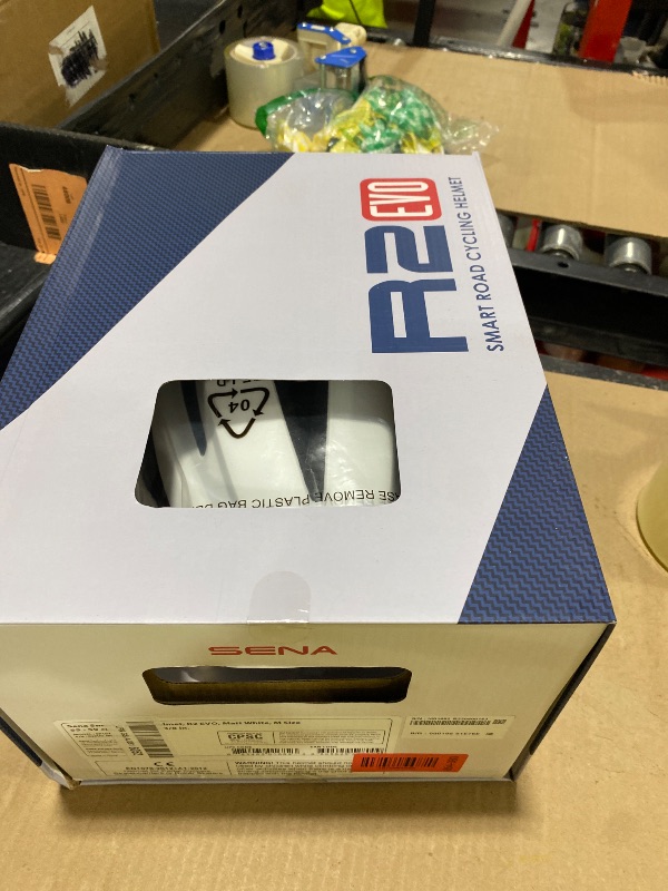 Photo 1 of Sena R2 EVO Road Cycling Bluetooth Helmet Integrated Mesh Intercom System (Matte White, Medium)