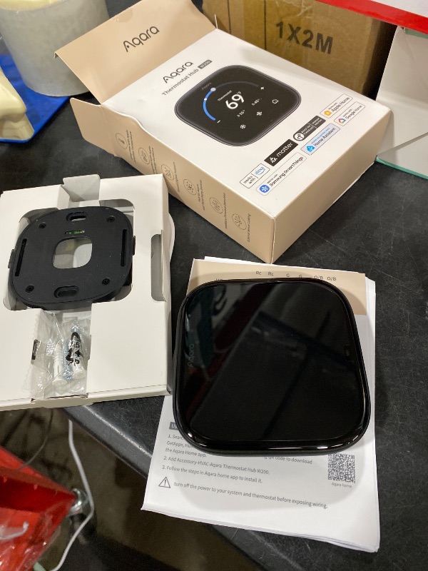 Photo 1 of Aqara Smart Thermostat W200 with Apple Adaptive Temperature & Clean Energy Guidance, 4" Touchscreen, Matter Controller, Built-in Radar Sensor, Works with Apple Home, Siri, Google Assistant, Alexa