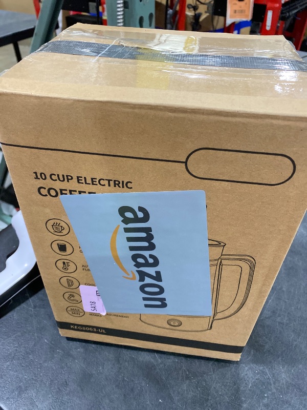 Photo 1 of KIDISLE 10-Cup Electric Percolator Coffee Pot, Glass Percolator Coffee Maker with Borosilicate Carafe, Stainless Steel Filter Basket, 1000W