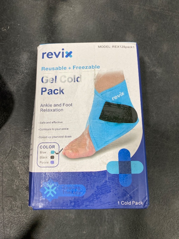 Photo 1 of REVIX Ankle Ice Pack Wrap for Plantar Fasciitis & Foot Pain Relief, Reusable Gel Cold Compress Wrap for Feet Swelling, Achilles Tendonitis, and Sprained Ankles Recovery