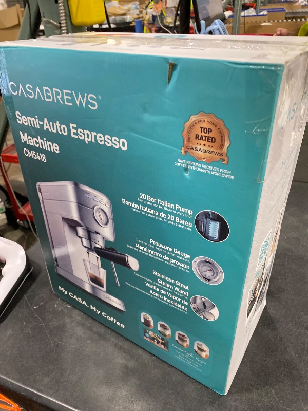 Photo 1 of CASABREWS CM5418 Compact Espresso Machine with Milk Frothing Steam Wand