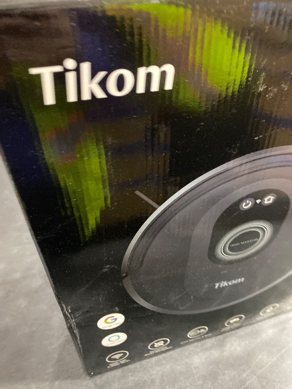 View 2 of Tikom Robot Vacuum and Mop Combo, 5000Pa Robotic Vacuum Cleaner, 150 Min Max, App & Remote Control, Ideal for Hard Floor, Carpet, Pet Hair, Self-Charge(G8000 Max)
