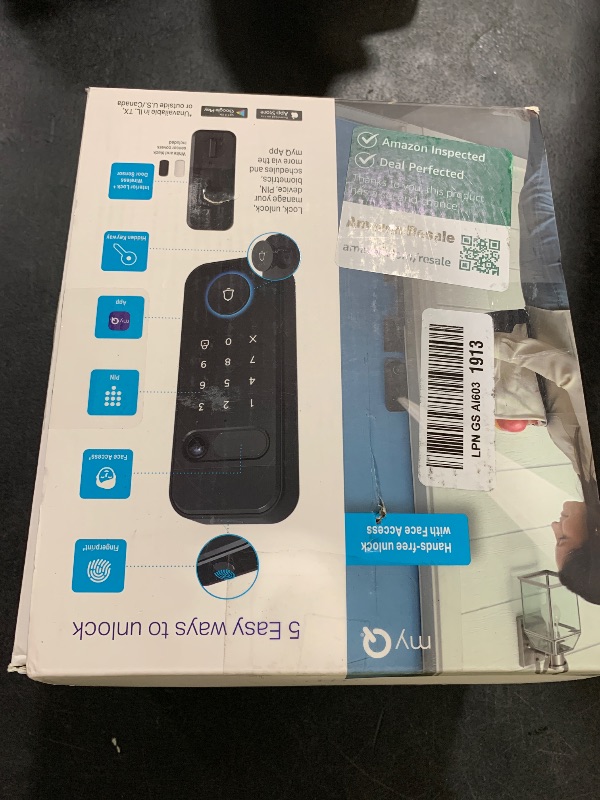 Photo 1 of myQ Secure View™ 3-in-1 Smart Lock with 2K HDR Video Doorbell Camera, Face Access, Fingerprint Access, PIN & App Control — Intelligent Entry with Built-in Camera, Color Night Vision & Two-Way Audio