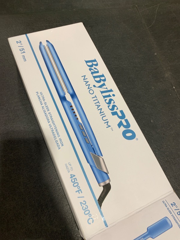 Photo 1 of BaBylissPRO Nano Titanium 2-in. Flat Iron Hair Straightener