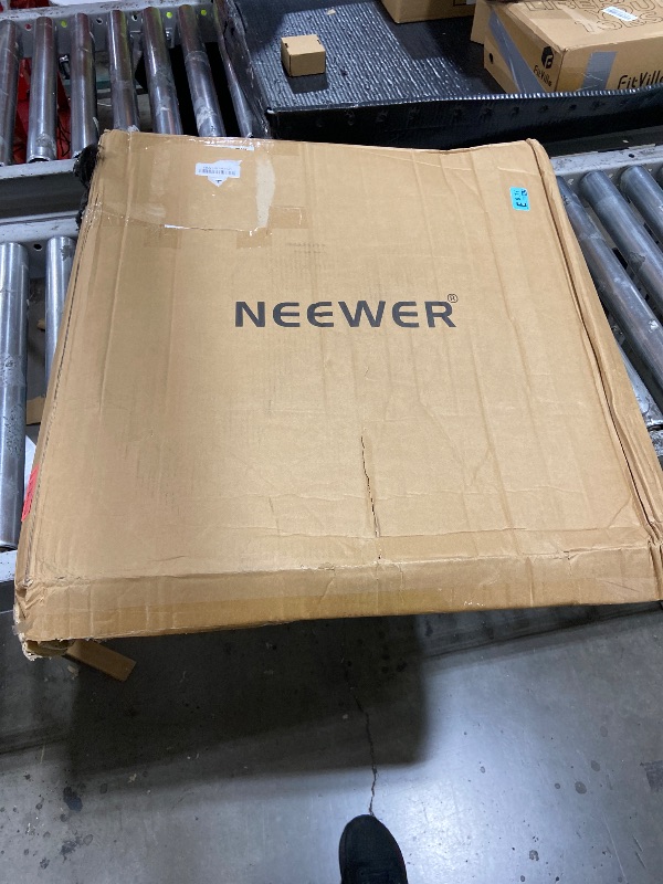 Photo 1 of Neewer 5x7ft/1.5x2m Chromakey Foldable Backdrop with Stand 8.5ft/2.6m, 2-in-1 Reversible Black White Green Background Panel for Photography Studio, Live Streaming, Video Calls, Games