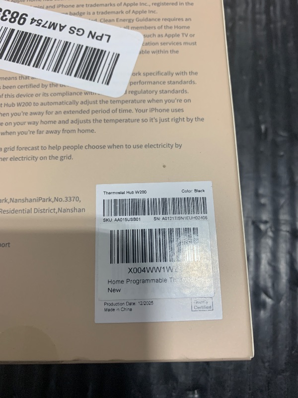 Photo 1 of Aqara Smart Thermostat W200 with Apple Adaptive Temperature & Clean Energy Guidance, 4" Touchscreen, Matter Controller, Built-in Radar Sensor, Works with Apple Home, Siri, Google Assistant, Alexa