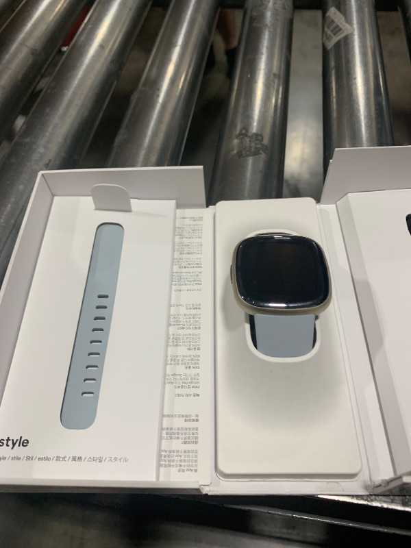Photo 1 of Fitbit Sense 2 Advanced Health and Fitness Smartwatch with Stress and Sleep Tools - 3-Month Google Health Premium Membership Included - ECG App, SpO2, 24/7 Heart Rate, and GPS - Blue Mist/Pale Gold
