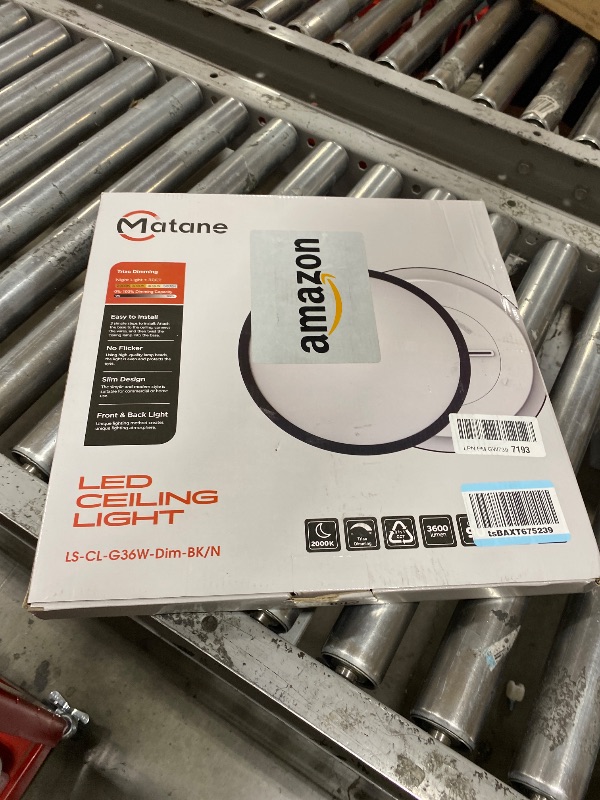 Photo 1 of Matane 15.4in Dimmable LED Flush Mount Ceiling Light with Night Light, 36W Ceiling Lighting Fixture, 3000K/4000K/5000K Selectable, Low Profile Ceiling Lights for Bedroom, Kitchen, Hallway, Black