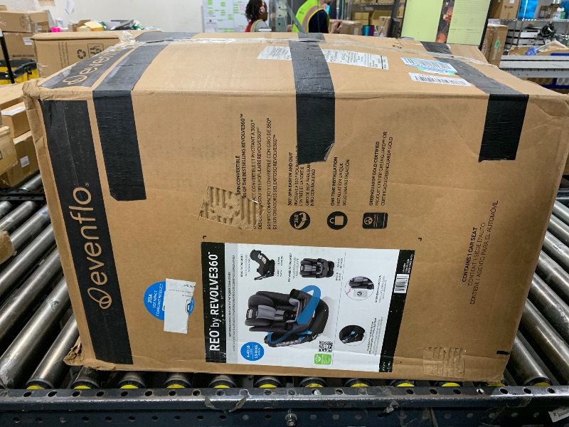 Photo 1 of Evenflo REO by Revolve360 Rotating Convertible Car Seat with Quick Clean Cover, Infant to Toddler, Forward and Rear Facing, Compact Design, One-time Install (Danvers)