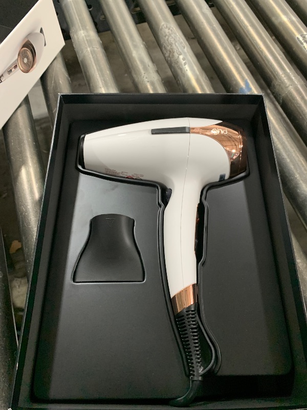 Photo 1 of ghd Helios Professional Hair Dryer - Advanced 1875W Blow Dryer with Aeroprecis Technology, 75mph Airflow, Ionic Frizz Control, More Shine, Lightweight Design and Low Noise - White