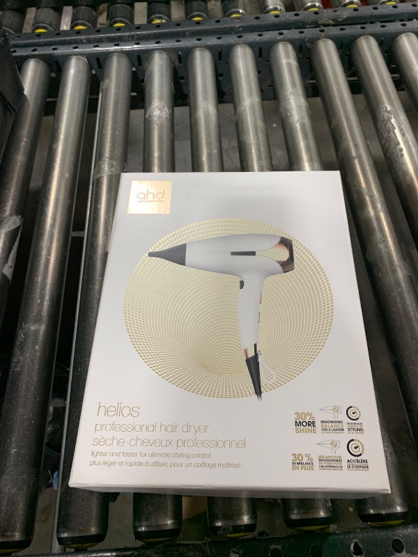 Photo 1 of ghd Helios Professional Hair Dryer - Advanced 1875W Blow Dryer with Aeroprecis Technology, 75mph Airflow, Ionic Frizz Control, More Shine, Lightweight Design and Low Noise - White