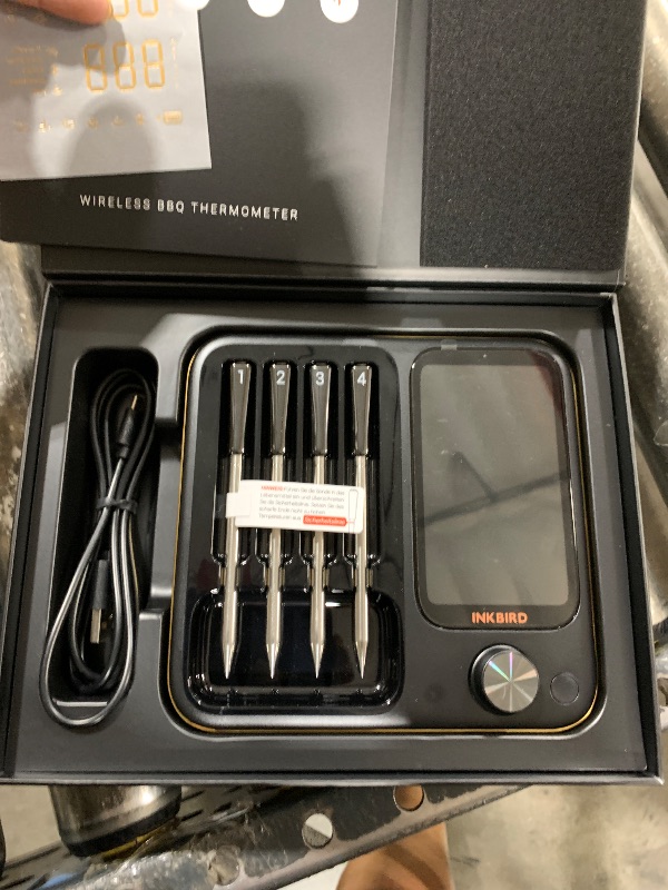 Photo 1 of Wireless Meat Thermometer with 4 Probes, INKBIRD WiFi Meat Thermometer Digital Wireless for Rotisserie Grill Oven,Unlimited Range Dishwasher Waterproof Bluetooth Thermometer for iOS & Android