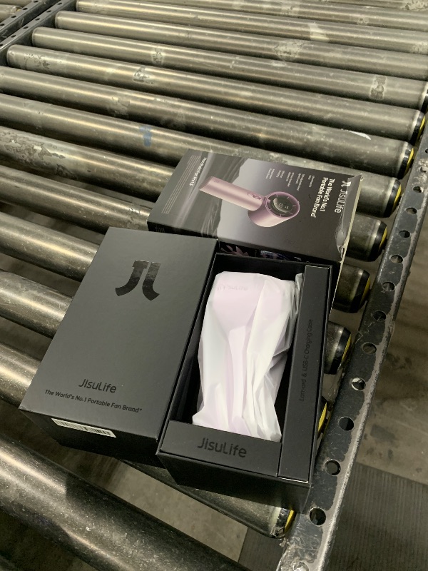 Photo 1 of JISULIFE Handheld Fan Pro1S - Next-Gen Airflow: Up to 40h Runtime, Electroplated Body - Luxury Shine, 1-100 Speed Scroll Wheel, 5000mAh-Portable Fan for Travel, Gifts for Women Men(Chrome Purple, 1Pc)