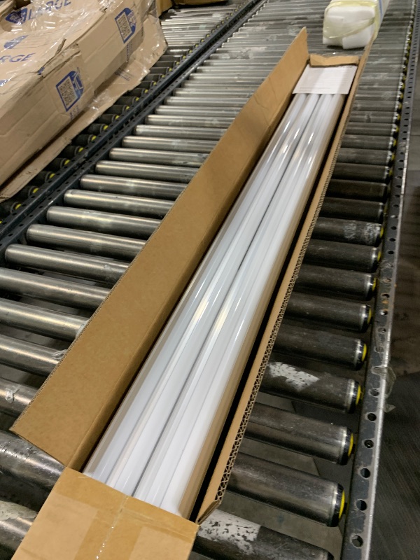 Photo 1 of ONLYLUX 8ft LED Bulbs,12 Pack 94" 45W FA8 Single Pin LED Tube Lights 5400LM, 6000k, Milky Cover, F96T12 Bulb Fluorescent Replacement, Ballast Bypass