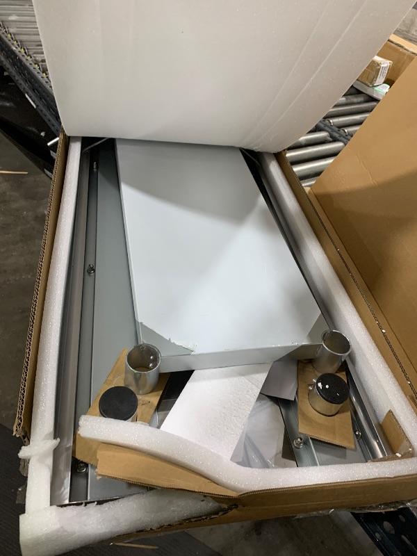 Photo 1 of Hally Stainless Steel Table for Prep & Work 18 x 60 Inches, NSF Commercial Heavy Duty Table with Undershelf and Galvanized Legs for Restaurant, Home and Hotel