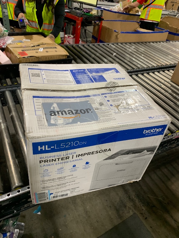 Photo 1 of Brother HL-L5210DN Business Monochrome Laser Printer with Duplex Printing, Versatile Paper Handling, Mobile Printing, and Gigabit Ethernet Networking, Works with Alexa