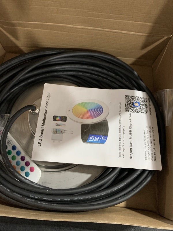 Photo 1 of Missing manual control panel---------------------------------Smart Pool LED Pool Lights, Wall Mounted, 54W 12V for Inground Pool, 10 Inch, 50FT Cord, Waterproof 2-in-1 Controller & Transformer, Remote & App Control, Lifetime Replacement Program