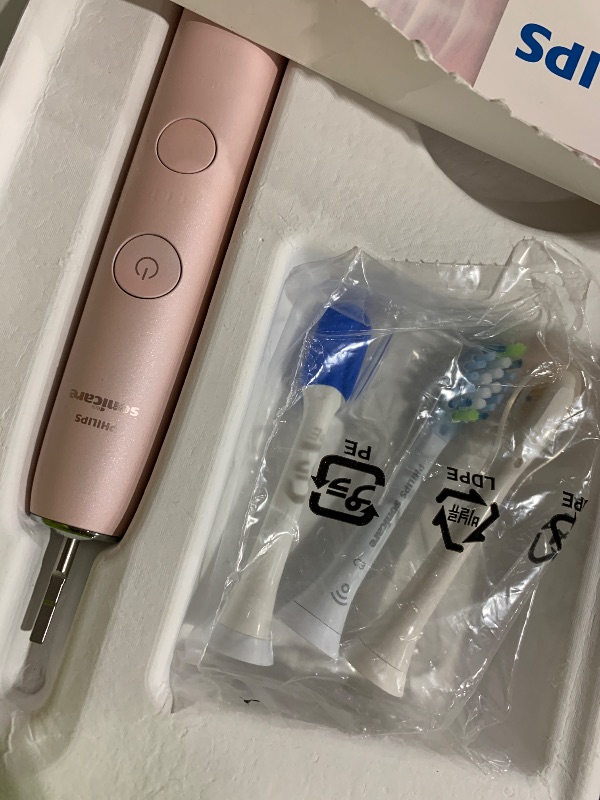 Photo 1 of Philips Sonicare DiamondClean Smart 9500 Electric Toothbrush - Sonic Toothbrush with App, Pressure Sensor, 15 Brushing Settings, Replacement Reminder, USB Charging Travel Case, Pink, Model HX9923/21