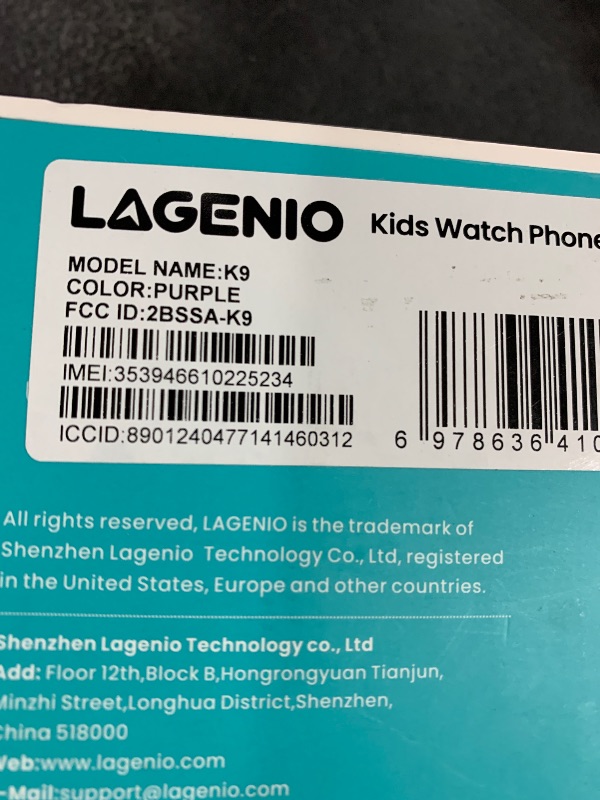 Photo 1 of LAGENIO K9 Smart Watch for Kids with GPS Tracker, AI Voice & Video Call,1.78" AMOLED, 4G Smartwatch with SOS, Parental Controls, School Mode, IP68 Waterproof Kids Smartwatch for Teens Ages 3 and Up