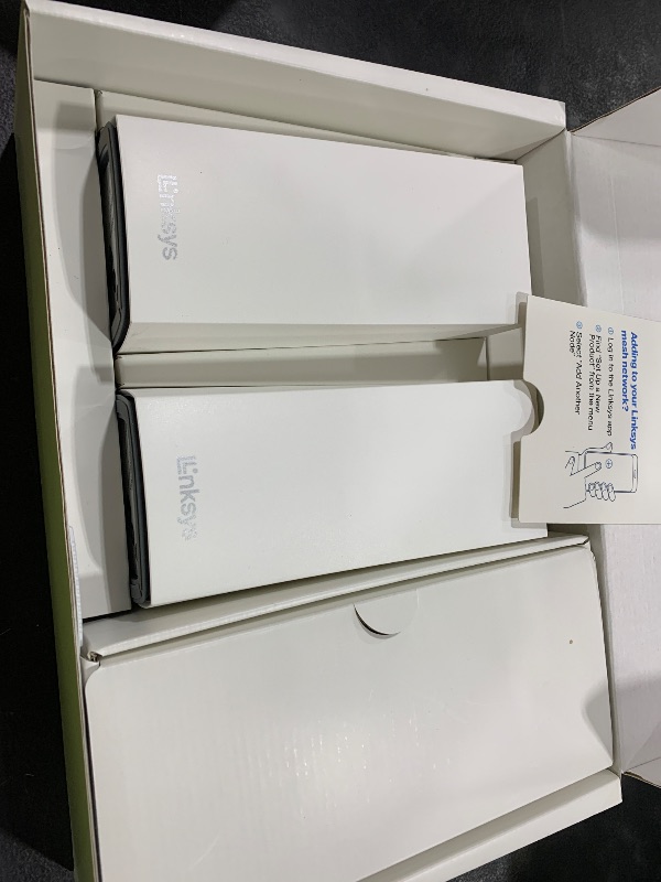 Photo 1 of Linksys Atlas WiFi 6 Router Home WiFi Mesh System, Dual-Band, 4,000 Sq. ft Coverage, 50+ Devices, Speeds up to (AX3000) 3.0Gbps - MX2000 2-Pack