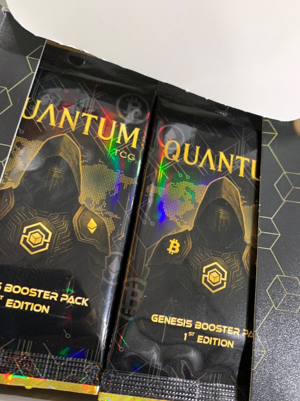 Photo 1 of Quantum TCG Genesis Edition - Limited Release - 140 Collectible Trading Cards - Rare Bitcoin & Crypto Reward Cards - Trading Card Game Booster Box- Gifts for Cryptocurrency & Blockchain Fans